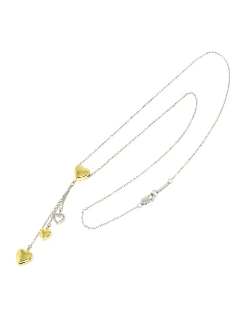 Tiffany & Co by the Yard Diamond Necklace 40 18k Yellow Gold WG White